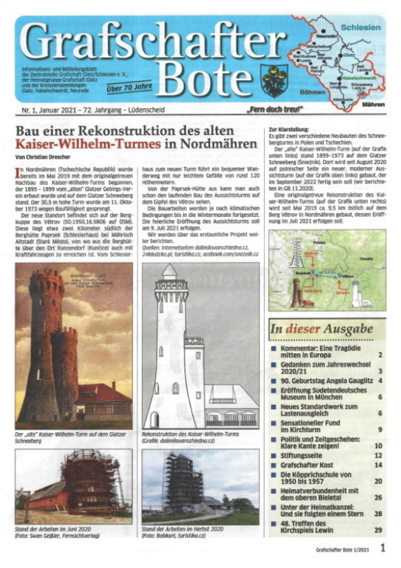 Bau einer Rekonstruktion des alten Kaiser-Wilhelm-Turmes in Nordmähren